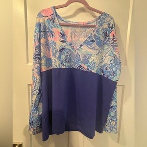 Lilly Pulitzer long sleeve XXL top VGUC